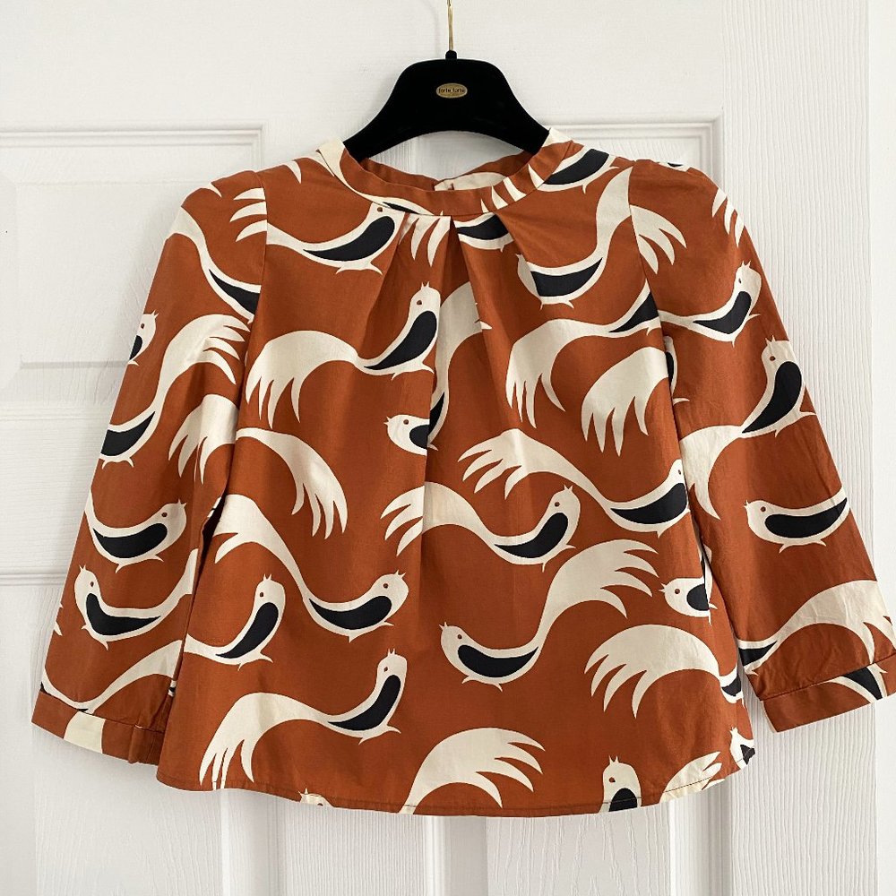 ** KIDS ** Bonpoint Printed Cotton Blouse, size 6years